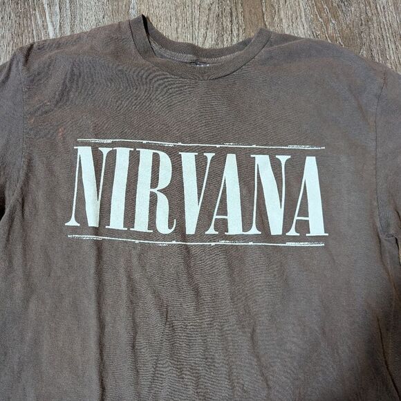 Nirvana Brown Logo Face Tee NWT - Picture 3 of 5